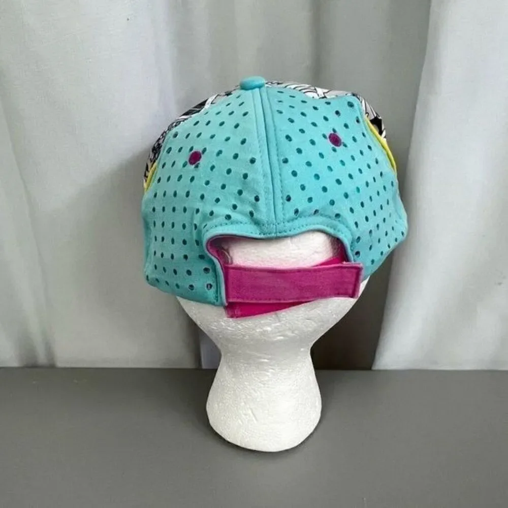 DISNEY PARKS WOMENS BASEBALL HAT MICKEY & MINNIE SIZE ADULT PINK AND LT BLUE